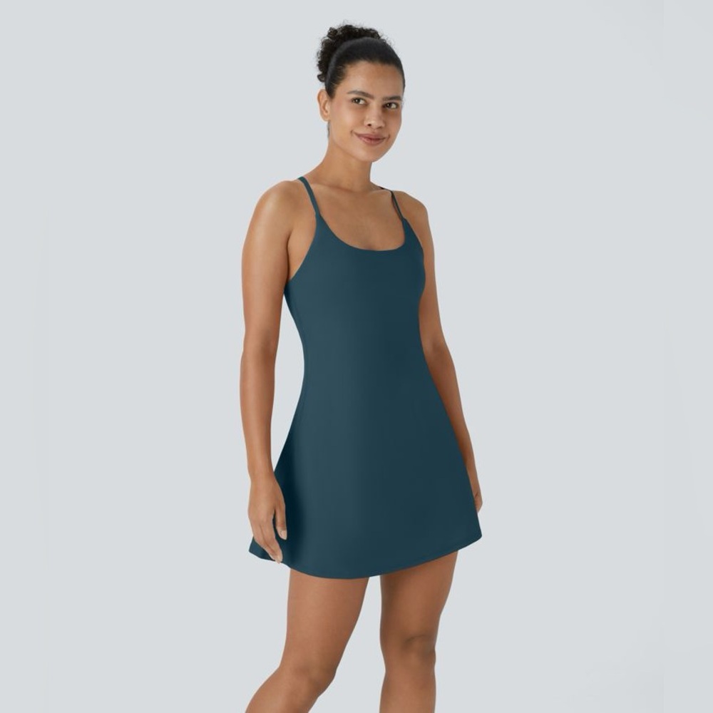 HALARA SoftlyZero Airy 2-in-1 Active Dress Blue XS NWT Pocket